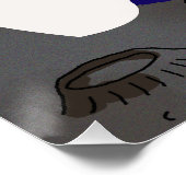 Verjaardag Ruimte Astronaut Cartoon Glossy Poster (Hoek)