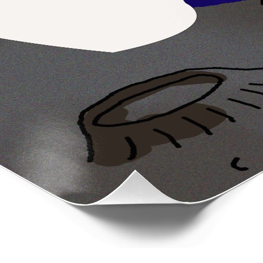 Verjaardag Ruimte Astronaut Cartoon Glossy Poster (Hoek)