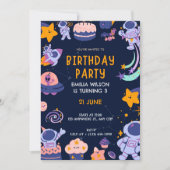 Verjaardag ruimteastronaut kaart (Voorkant)