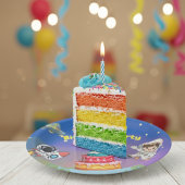 Verjaardag ruimteavontuur papieren bordje