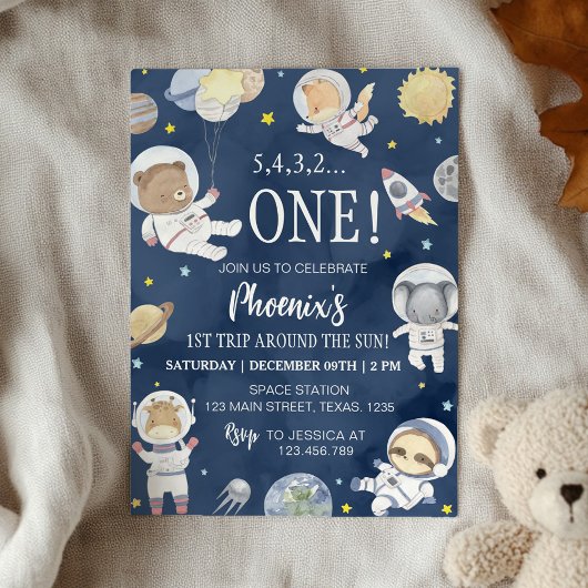 Verjaardag ruimtesafari Astronaut Kaart