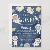 Verjaardag ruimtesafari Astronaut Kaart (Voorkant)