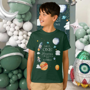 Verjaardag Ruimtevaarder Eén Ruimte T-shirt