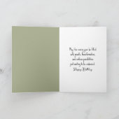 Verjaardag rups met een monarch vlinder kaart (Binnen)