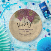 Verjaardag Rustieke Wijn Land Custom Papieren Bordje (Feest)