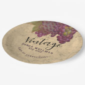 Verjaardag Rustieke Wijn Land Custom Papieren Bordje (Gekanteld)