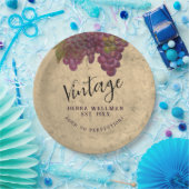 Verjaardag Rustieke Wijngaard Land Papieren Bordje (Feest)