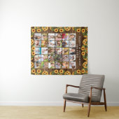 Verjaardag Rustieke Zonnebloem Houten 30 Foto Coll Wandkleed (In Situ (horizontaal))