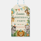 Verjaardag Safari Dieren Cadeaulabel (Voorkant)