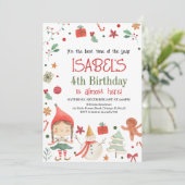 Verjaardag Santa Elf Kaart (Staand voorkant)