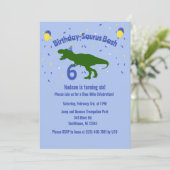 "Verjaardag-Saurus" Dinosaurus Verjaardagsfeest vo Kaart (Staand voorkant)