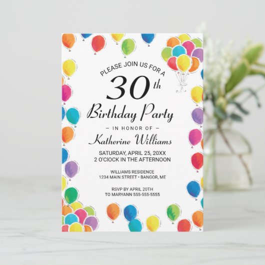 verjaardag save the date (Staand voorkant)