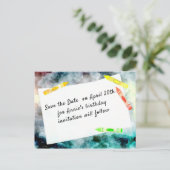 Verjaardag Save The Date-ansichtkaart Briefkaart (Staand voorkant)