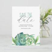 Verjaardag Save The Date Cards Tropisch thema (Staand voorkant)