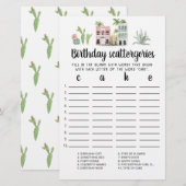 Verjaardag Scattergories bewerkbaar spel (Voorkant / Achterkant)