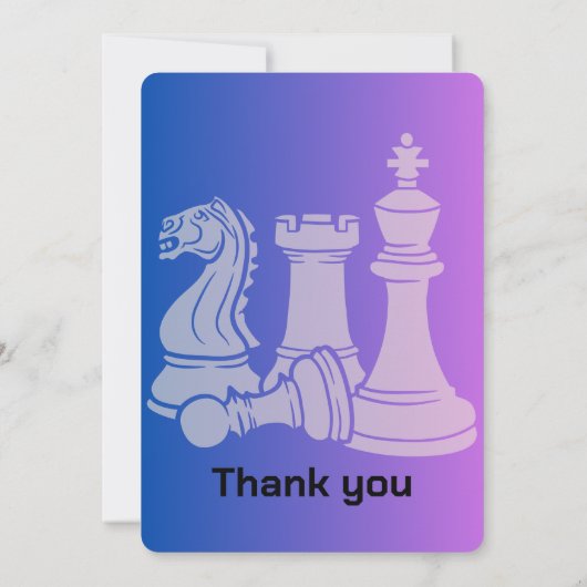 Verjaardag Schaakpartij Uitnodiging gepersonalisee (Achterkant)