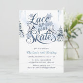 Verjaardag schaatsen op je Schaatsen Kaart (Staand voorkant)