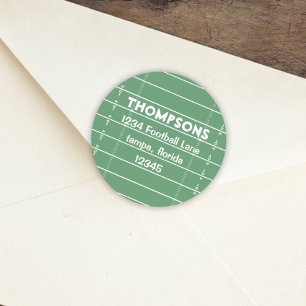 Verjaardag Schattig Sport Voetbal Retouradres Stic Ronde Sticker