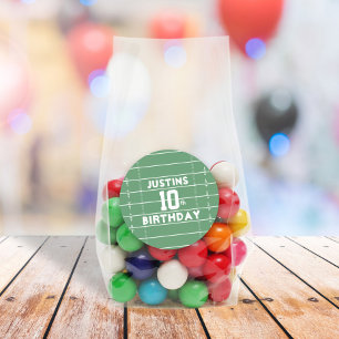 Verjaardag Schattig Sport Voetbalveld Nummer Feest Ronde Sticker