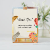 Verjaardag Schilderen Bedankkaart (Staand voorkant)