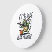 Verjaardag Schildpad Basketbal Feest Vector Design Grote Klok (Hoek)