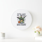 Verjaardag Schildpad Basketbal Feest Vector Design Grote Klok (Huis)
