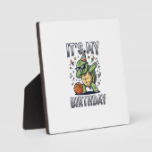 Verjaardag Schildpad Basketbal Feest Vector Ontwer Fotoplaat (Voorkant)