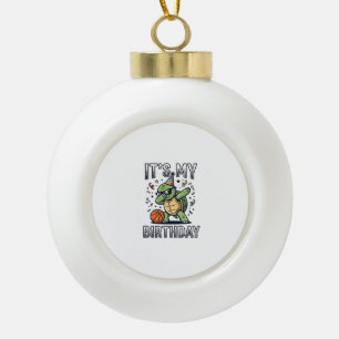 Verjaardag Schildpad Basketbal Feest Vector Ontwer Keramische Bal Ornament