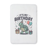 Verjaardag Schildpad Feest Vector Ontwerp_1 Badmat (Voorkant Verticaal)