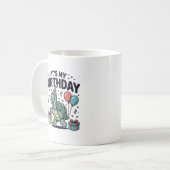 Verjaardag Schildpad Feest Vector Ontwerp_1 Koffiemok (Voorkant links)