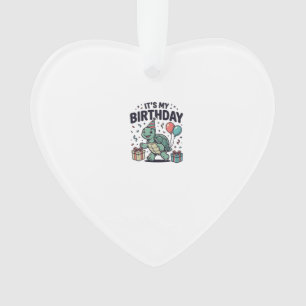 Verjaardag Schildpad Feest Vector Ontwerp_1 Ornament
