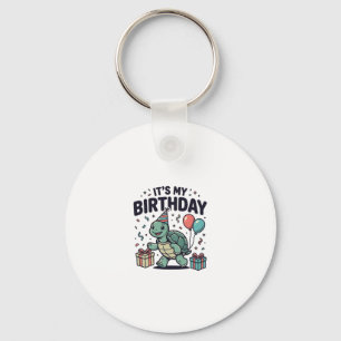 Verjaardag Schildpad Feest Vector Ontwerp_1 Sleutelhanger