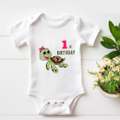 Verjaardag schildpad  romper