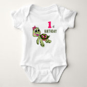 Verjaardag schildpad  romper (Voorkant)