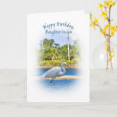 Verjaardag, Schoondochter, Grote Aigrette Kaart (Gele Bloem)