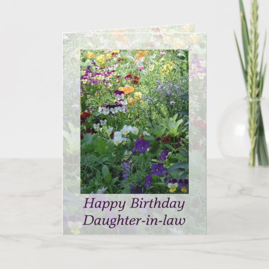 Verjaardag schoondochter kaart (Voorkant)