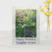 Verjaardag schoondochter kaart (Gele Bloem)