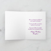 Verjaardag - Schoondochter - Paarse/Bloemen/Brief Kaart (Binnen)