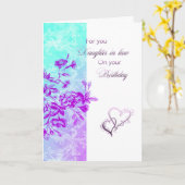 Verjaardag schoondochter (paarse) kaart (Gele Bloem)