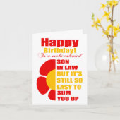 Verjaardag schoonzoon kaart (Gele Bloem)