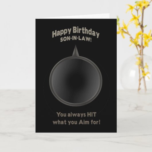 VERJAARDAG - SCHOONZOON - PISTOOL - AIM KAART (Gele Bloem)