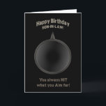 VERJAARDAG - SCHOONZOON - PISTOOL - AIM KAART<br><div class="desc">IDEALE KAART VOOR DIE SPECIALE MAN IN UW LEVEN DIE ZOVEEL NAAR DE TABEL IN UW RELATIE IS GEBRACHT. HET CONCEPT IS EENVOUDIG DAT HIJ ALLES IN ORDE HEEFT EN PRECIES HET MAN WEET DAT HIJ IS. OPMERKING: Zie hetzelfde afbeelding voor Birthdays en Vaderdag - beide in verschillende categorieën: broer,...</div>