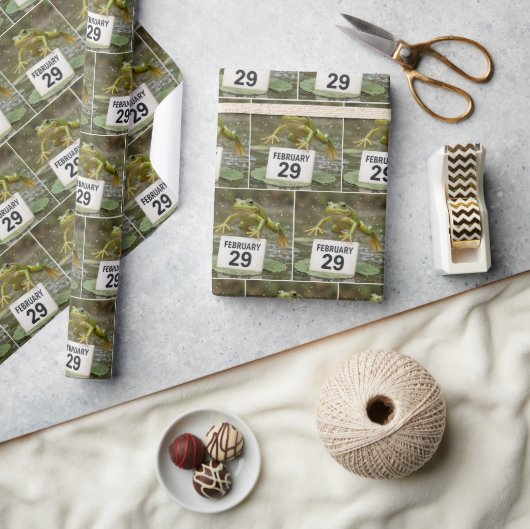Verjaardag Schrikkeljaar Kikker Cadeaupapier (Crafts)