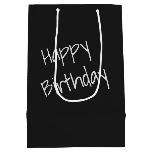 Verjaardag Scruffy Alley Cat Medium Cadeauzakje (Achterkant)