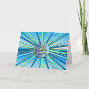 Verjaardag - SECRET PAL - Sunburst - Blues/Golds Kaart