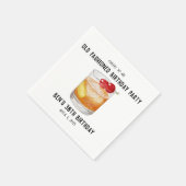 Verjaardag servetten - Old Fashioned Cocktail (Hoek)