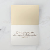 Verjaardag Shaggy hond op een quilt Kaart (Binnen)