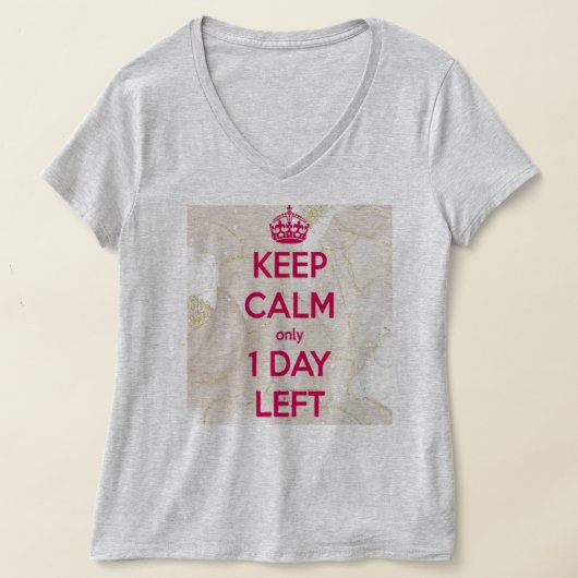 Verjaardag Shenanigans in stijl: "Houd kalm" V-hal T-shirt (Laagn)