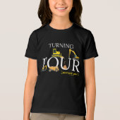 Verjaardag shirt Boy Dump Truck Graafmachine (Voorkant)
