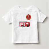 Verjaardag Shirt - Fire Engine (Voorkant)